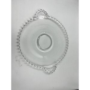 Vintage Candlewick Imperial Glass Beaded Serving Plate 11.5"